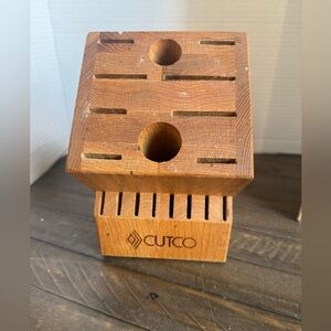 Cutco 18 Slot Wooden Knife Holder